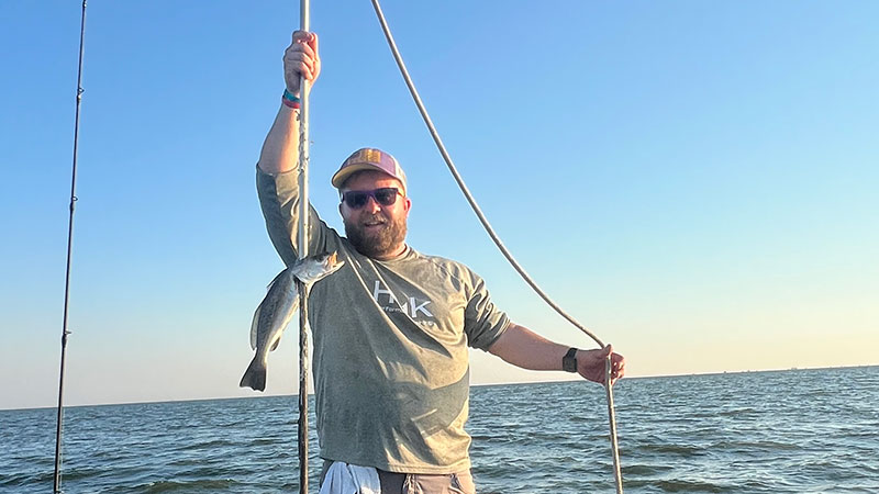 Cajun anchor impales trout