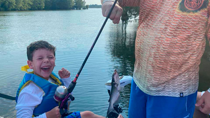 Lucas Brancamp's first catfish
